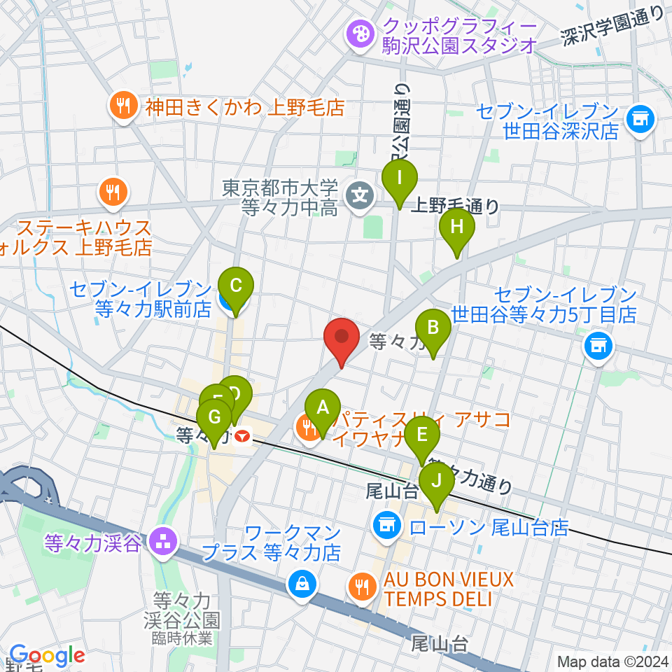 ベースショップ高崎周辺のコンビニエンスストア一覧地図