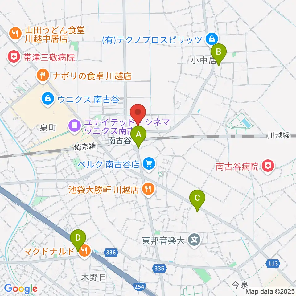 鶴屋弓弦堂周辺のコンビニエンスストア一覧地図