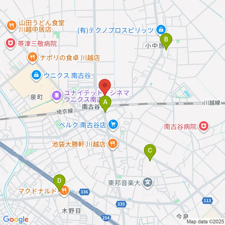 鶴屋弓弦堂周辺のコンビニエンスストア一覧地図