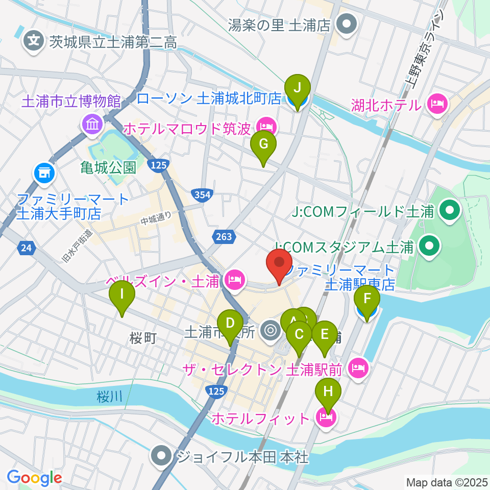 LINER NOTES周辺のコンビニエンスストア一覧地図