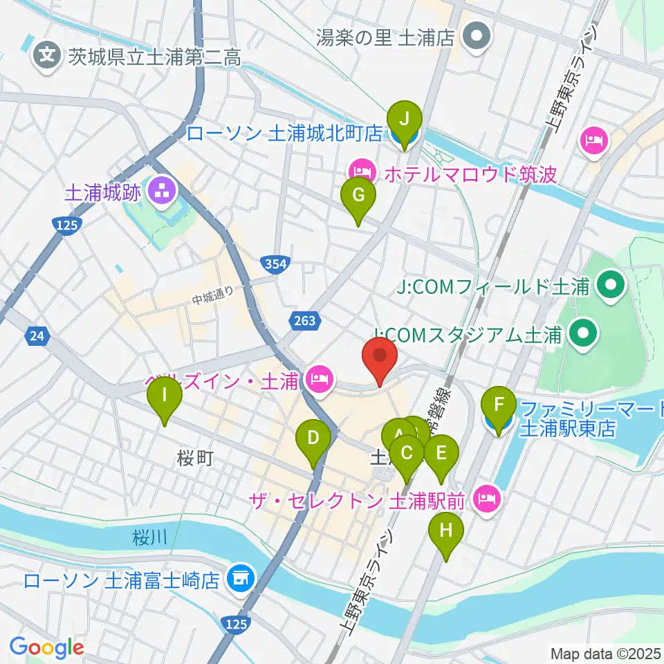 LINER NOTES周辺のコンビニエンスストア一覧地図