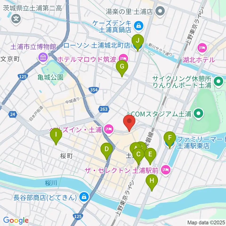 LINER NOTES周辺のコンビニエンスストア一覧地図