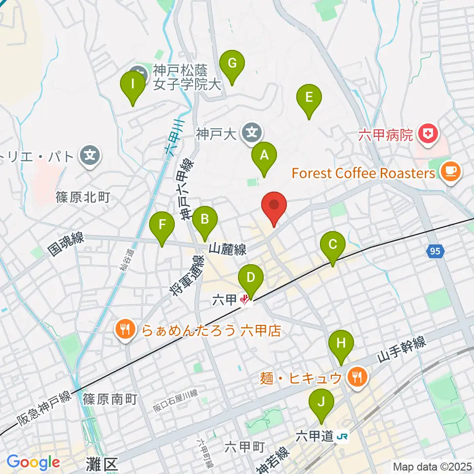 里夢 SATOM周辺のコンビニエンスストア一覧地図