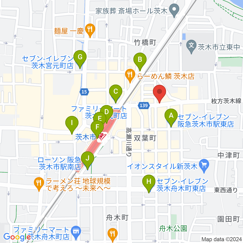 スタジオMSW周辺のコンビニエンスストア一覧地図