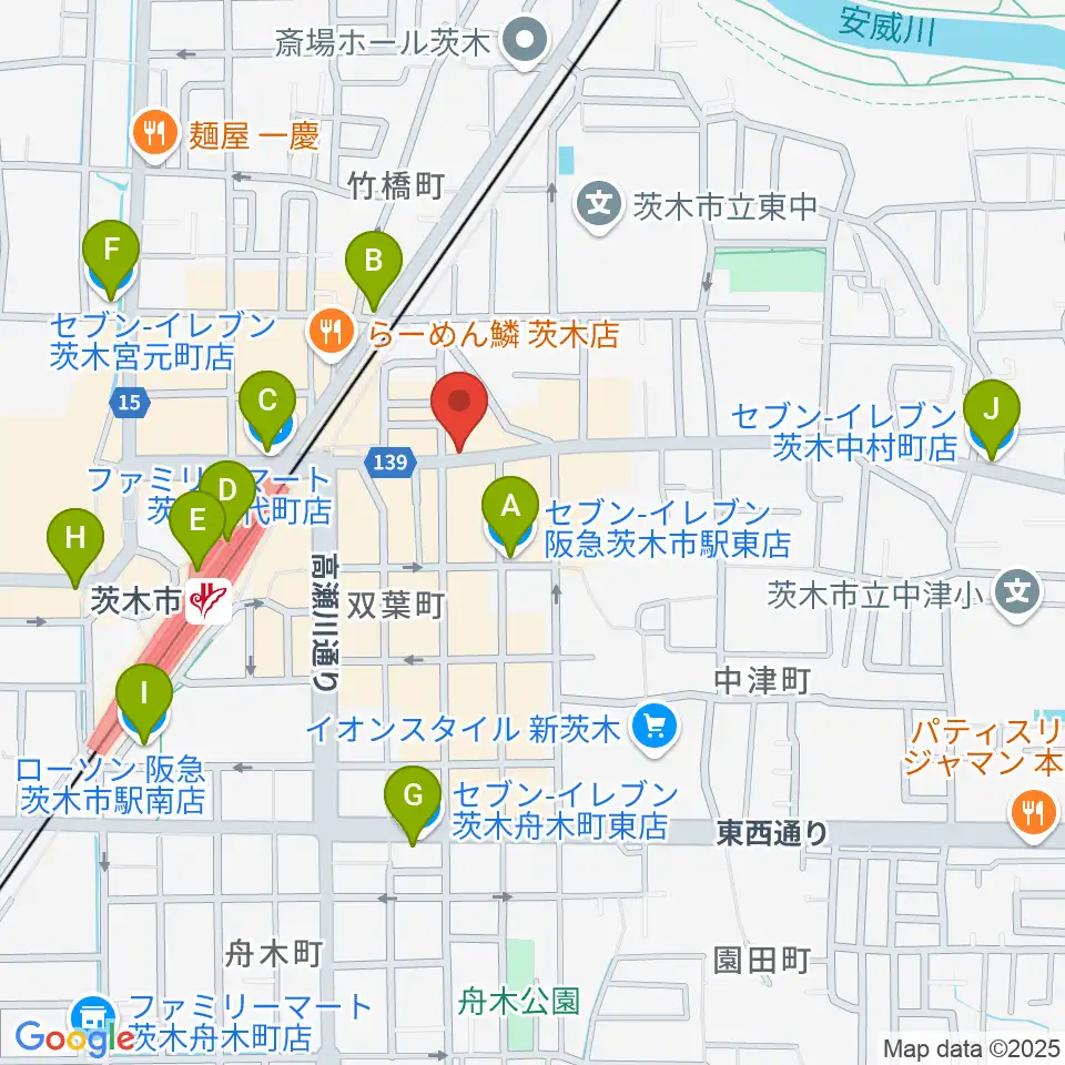 スタジオMSW周辺のコンビニエンスストア一覧地図