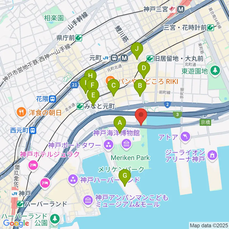 フィッシュダンス音楽練習場周辺のコンビニエンスストア一覧地図