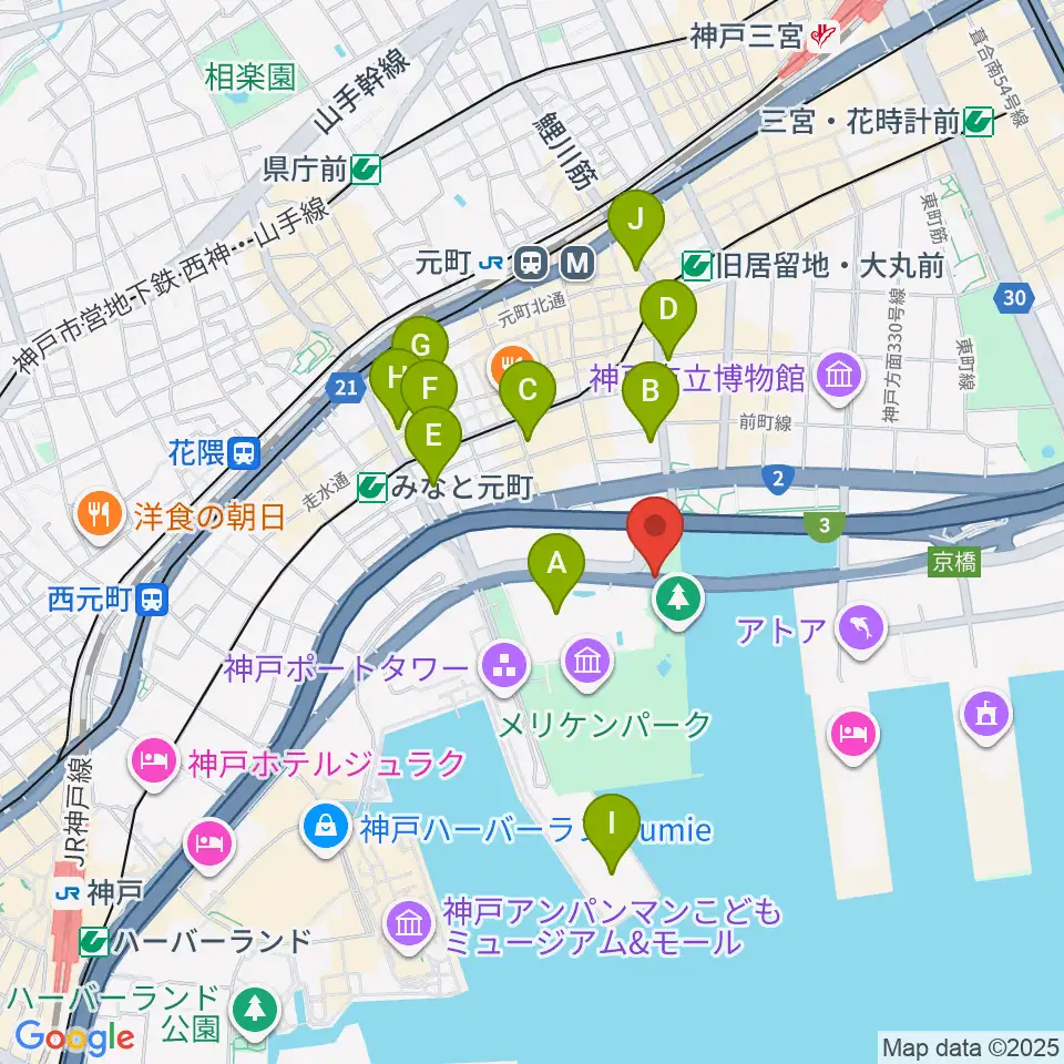 フィッシュダンス音楽練習場周辺のコンビニエンスストア一覧地図