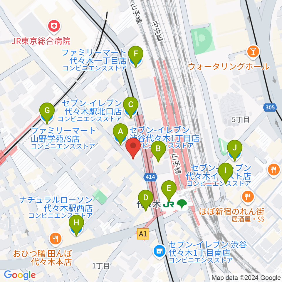 festina-lente music school周辺のコンビニエンスストア一覧地図