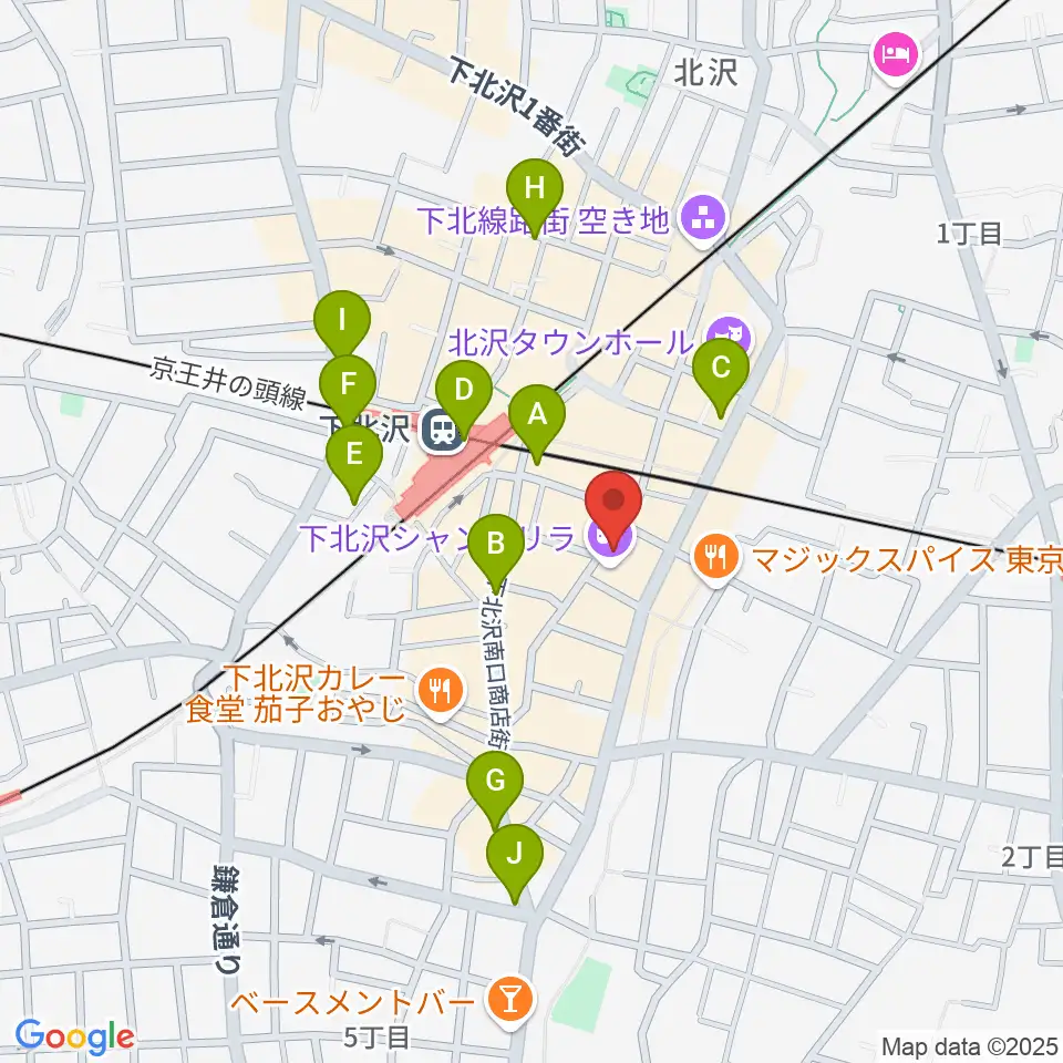 セカンドストリート楽器館下北沢店周辺のコンビニエンスストア一覧地図