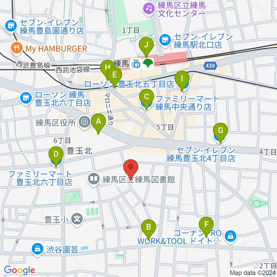 スタジオHappyBox周辺のコンビニエンスストア一覧地図