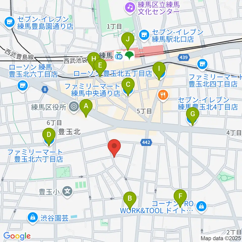 スタジオHappyBox周辺のコンビニエンスストア一覧地図
