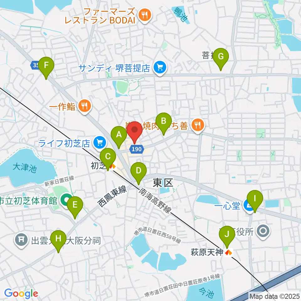 堺グランドピアノサロン 風の音周辺のコンビニエンスストア一覧地図