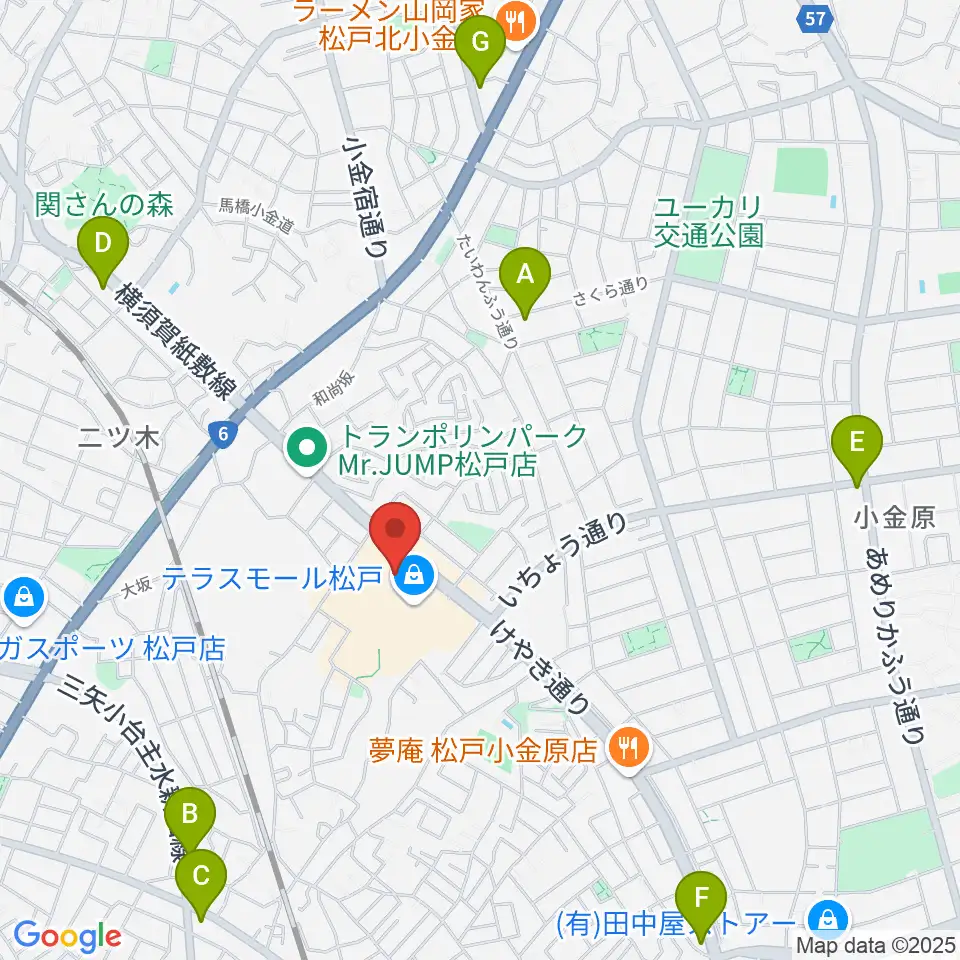 ユナイテッド・シネマ テラスモール松戸周辺のコンビニエンスストア一覧地図