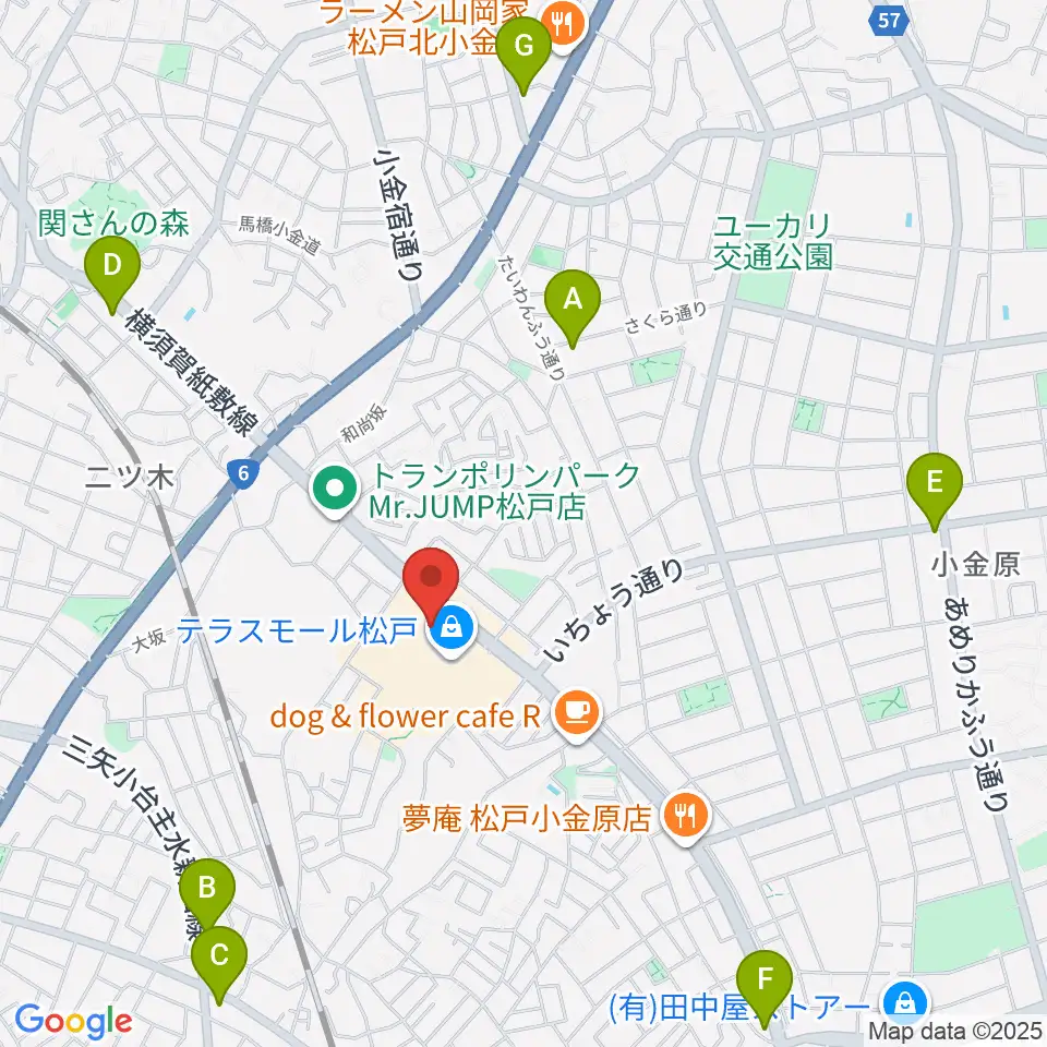 ユナイテッド・シネマ テラスモール松戸周辺のコンビニエンスストア一覧地図