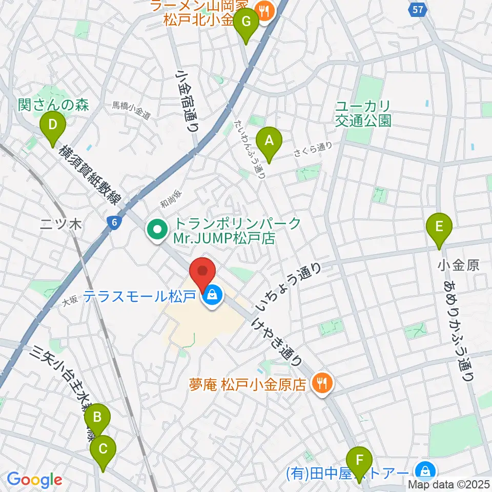 ユナイテッド・シネマ テラスモール松戸周辺のコンビニエンスストア一覧地図