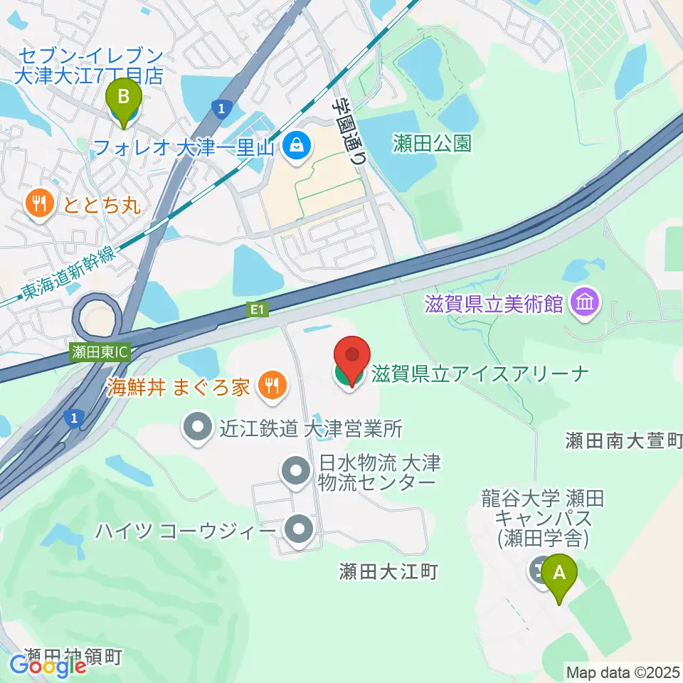 木下カンセーアイスアリーナ周辺のコンビニエンスストア一覧地図