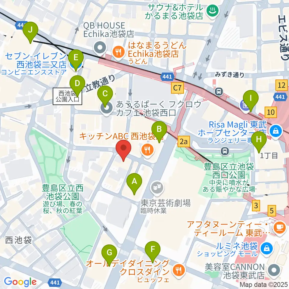 クワトロ弦楽器周辺のコンビニエンスストア一覧地図