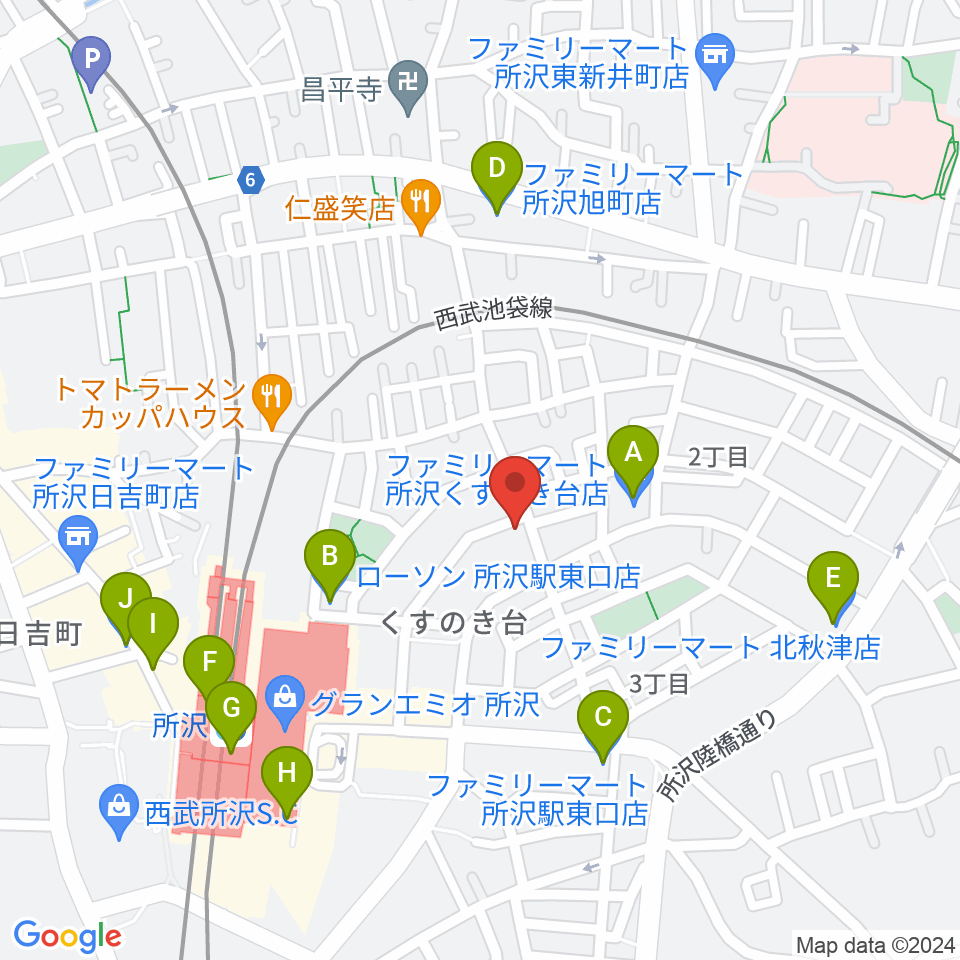 アミュージング・グレース周辺のコンビニエンスストア一覧地図