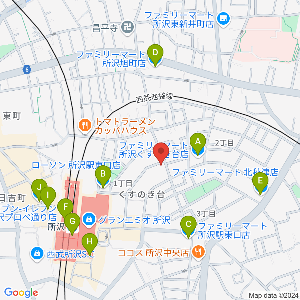 アミュージング・グレース周辺のコンビニエンスストア一覧地図