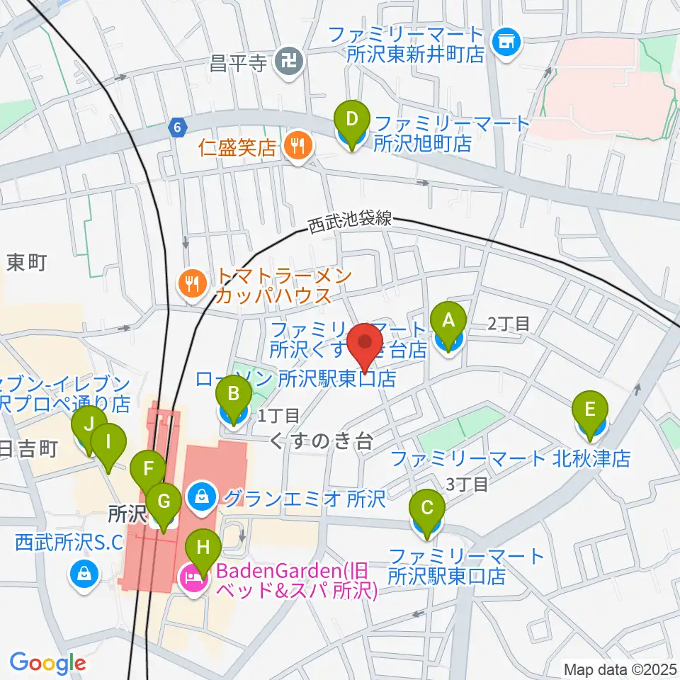 アミュージング・グレース周辺のコンビニエンスストア一覧地図