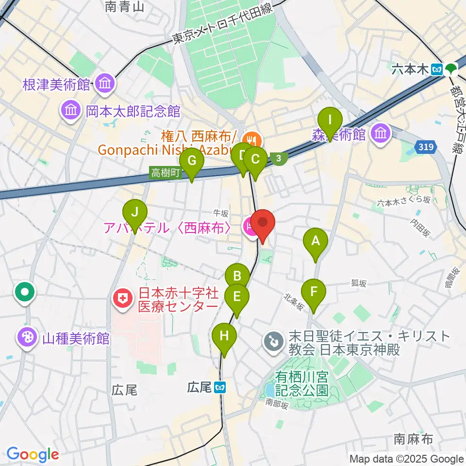 ユニプライベートスタジオ周辺のコンビニエンスストア一覧地図