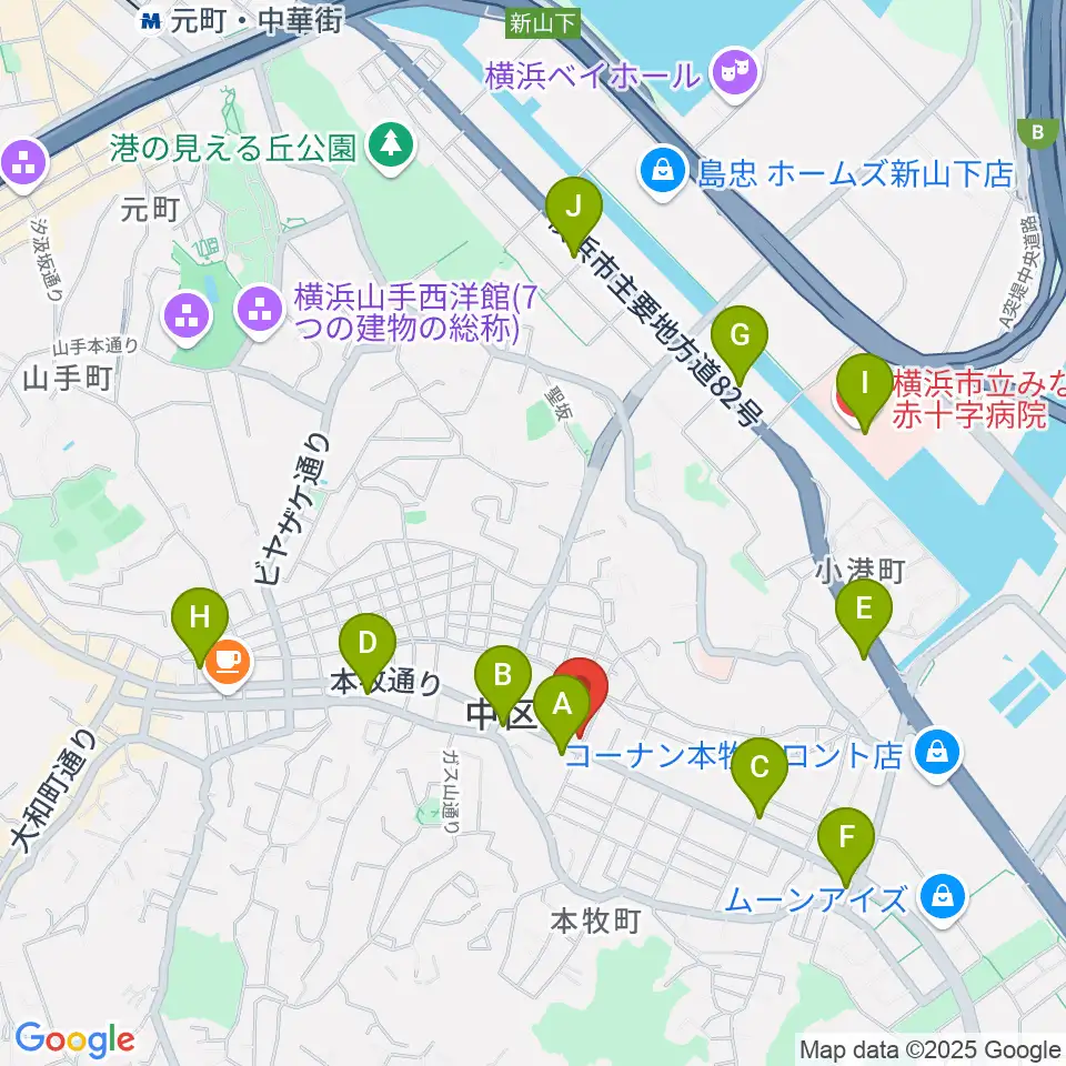マリンFM周辺のコンビニエンスストア一覧地図