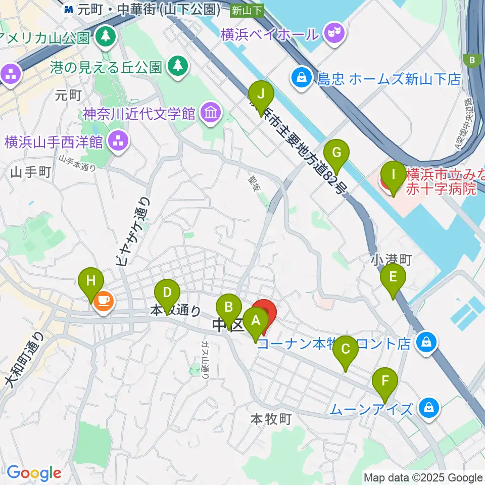 マリンFM周辺のコンビニエンスストア一覧地図
