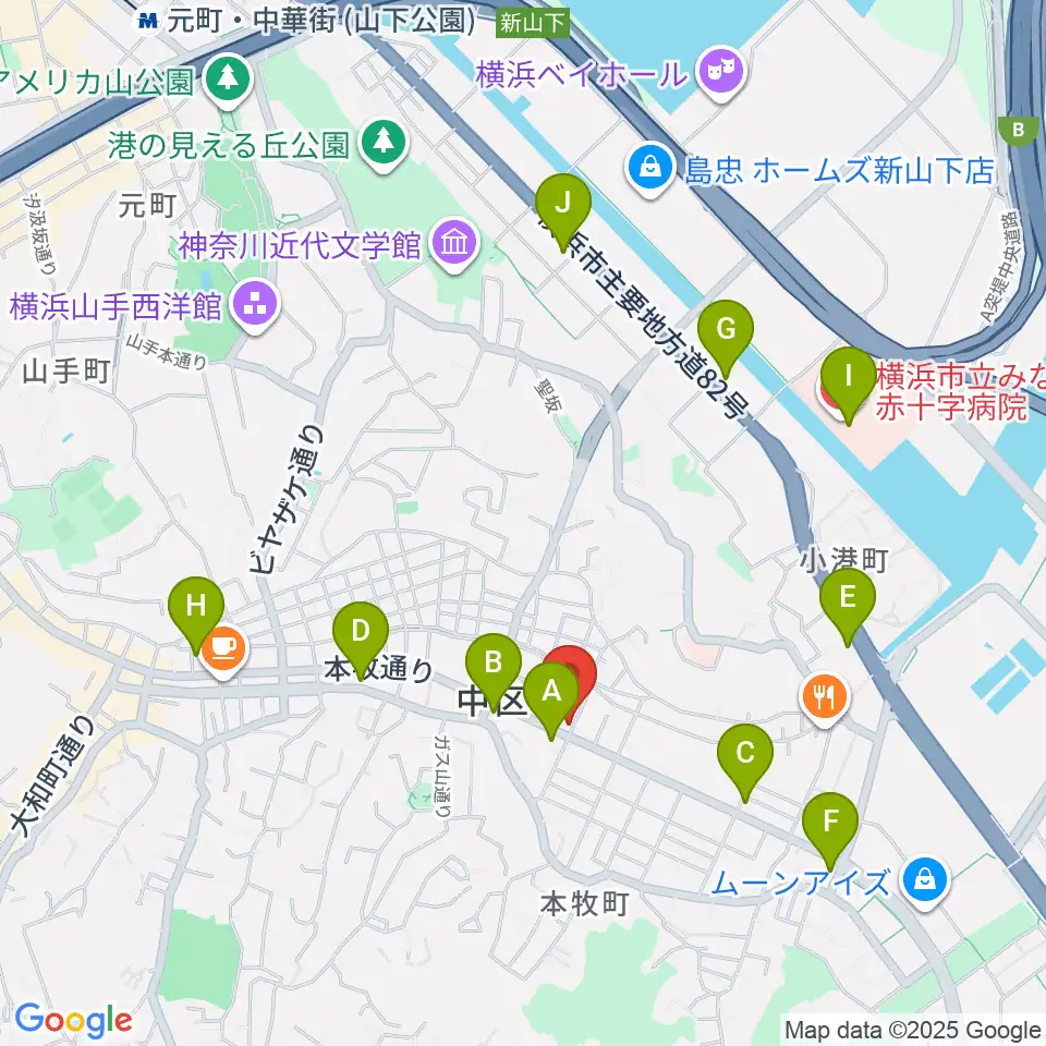 マリンFM周辺のコンビニエンスストア一覧地図