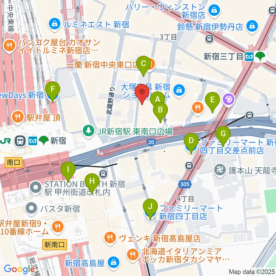 K’s cinema周辺のコンビニエンスストア一覧地図
