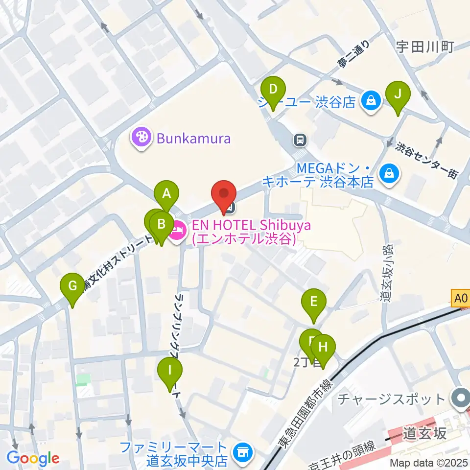 渋谷DAIA周辺のコンビニエンスストア一覧地図