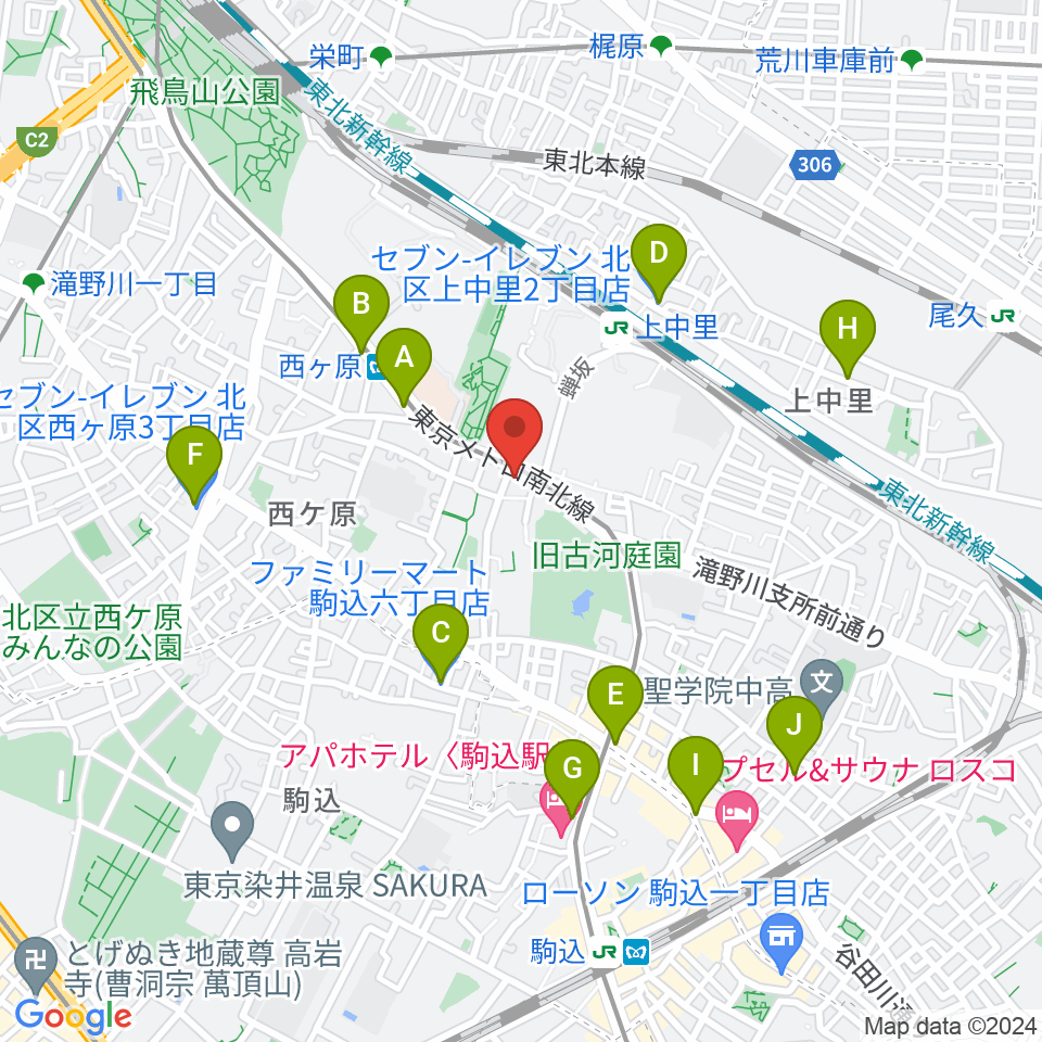 スタジオスカウト周辺のコンビニエンスストア一覧地図