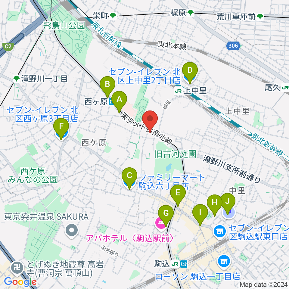 スタジオスカウト周辺のコンビニエンスストア一覧地図