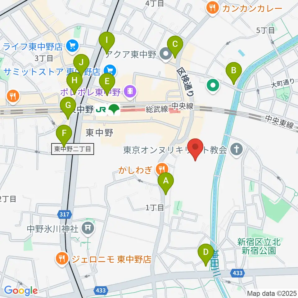 山本ミュージック・コーナー周辺のコンビニエンスストア一覧地図