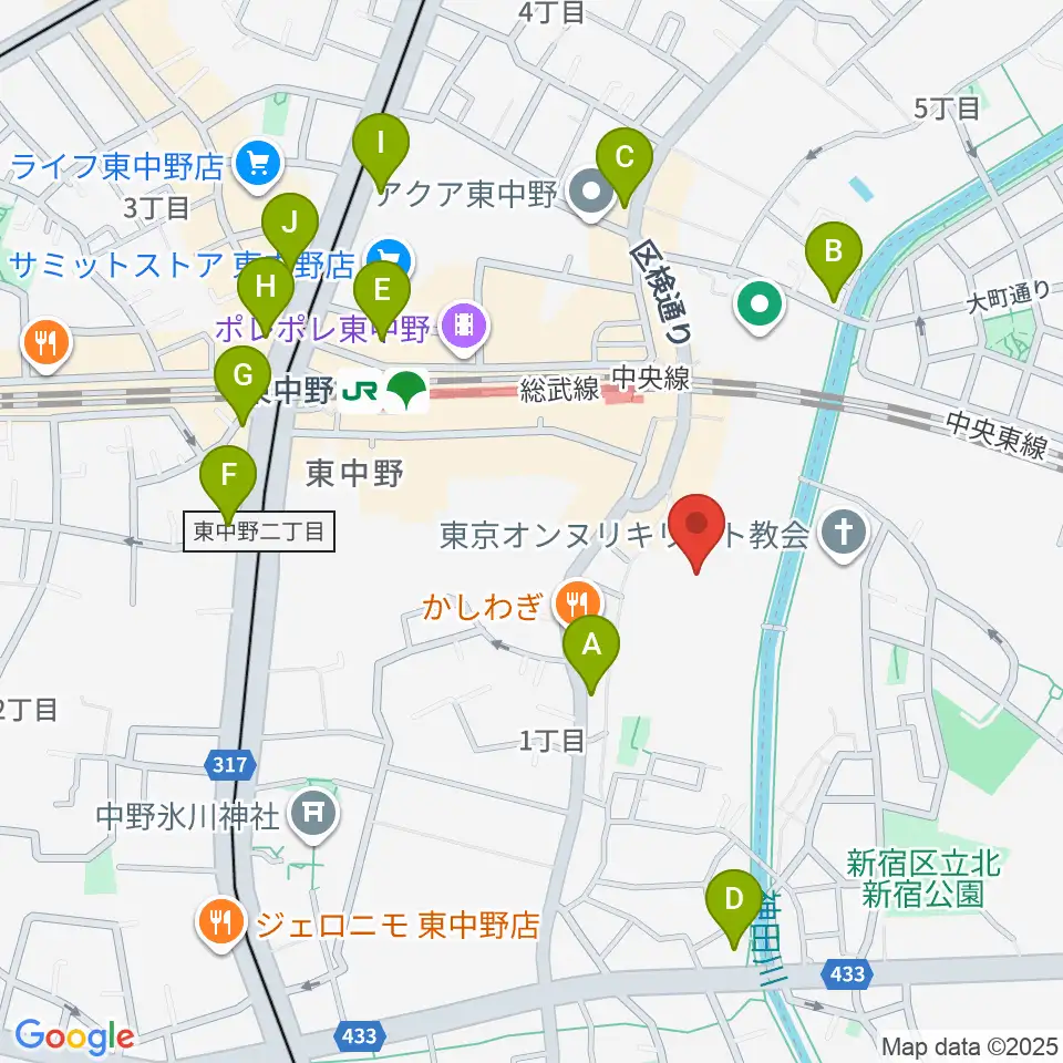 山本ミュージック・コーナー周辺のコンビニエンスストア一覧地図