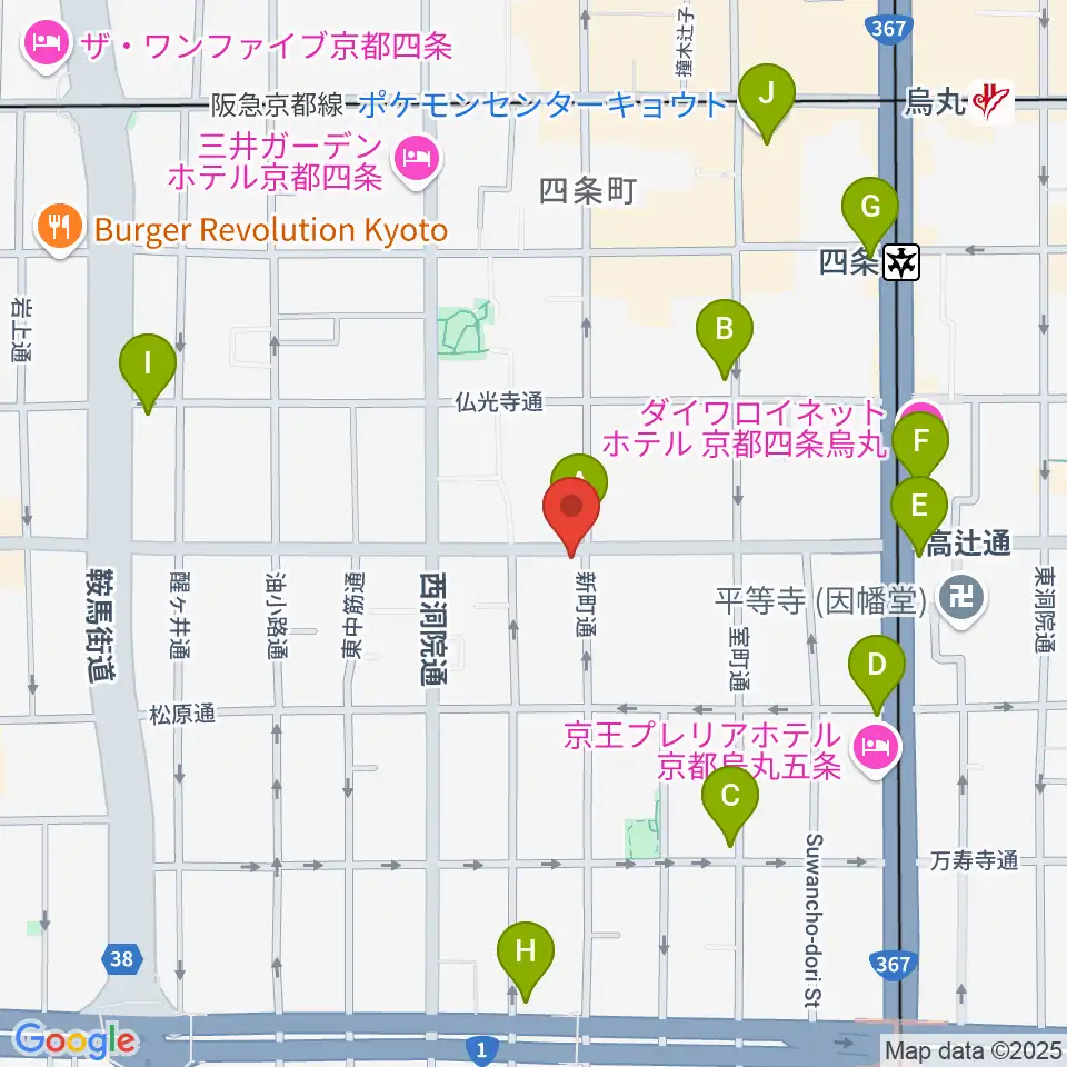 ティーステップ周辺のコンビニエンスストア一覧地図