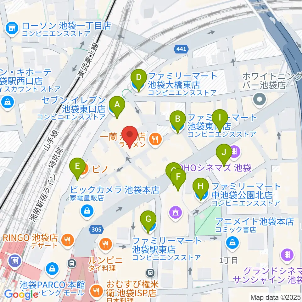 新文芸坐周辺のコンビニエンスストア一覧地図