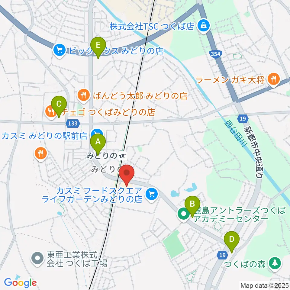アーデン音楽館 みどりの教室周辺のコンビニエンスストア一覧地図