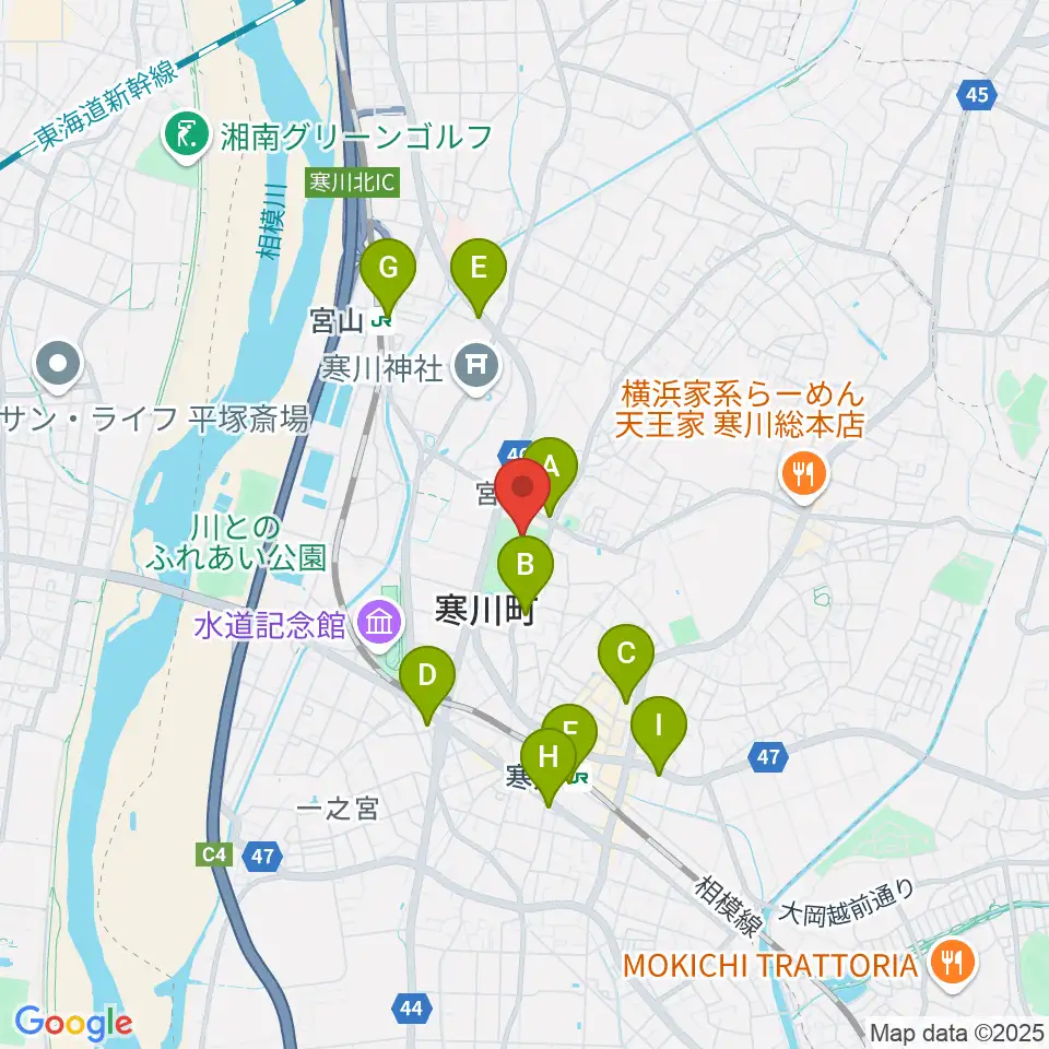 シンコースポーツ寒川アリーナ周辺のコンビニエンスストア一覧地図