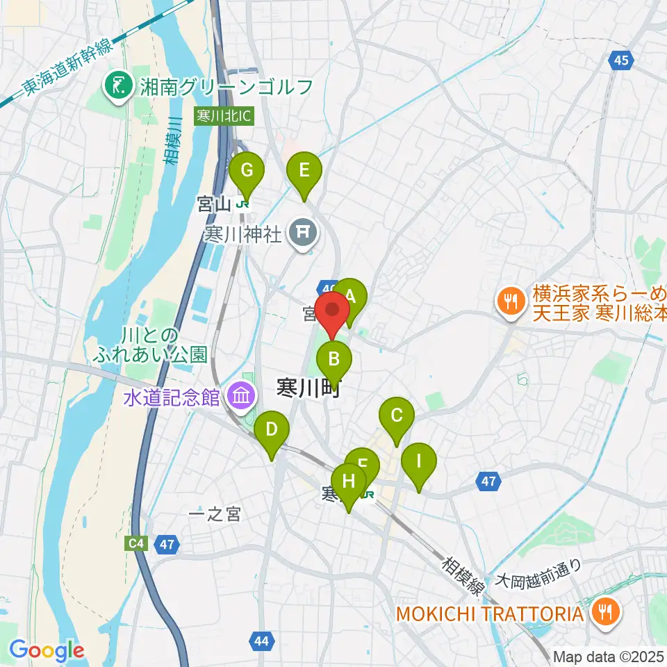 シンコースポーツ寒川アリーナ周辺のコンビニエンスストア一覧地図
