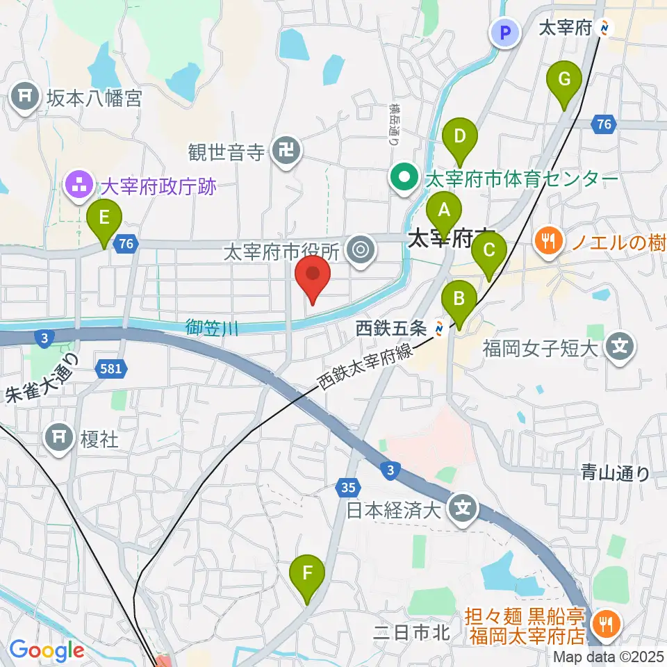 プラム・カルコア太宰府周辺のコンビニエンスストア一覧地図