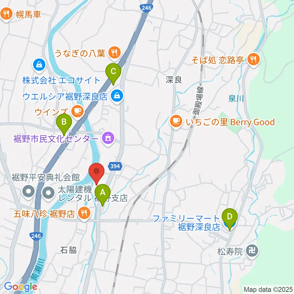裾野市生涯学習センター ゆうあいプラザ周辺のコンビニエンスストア一覧地図