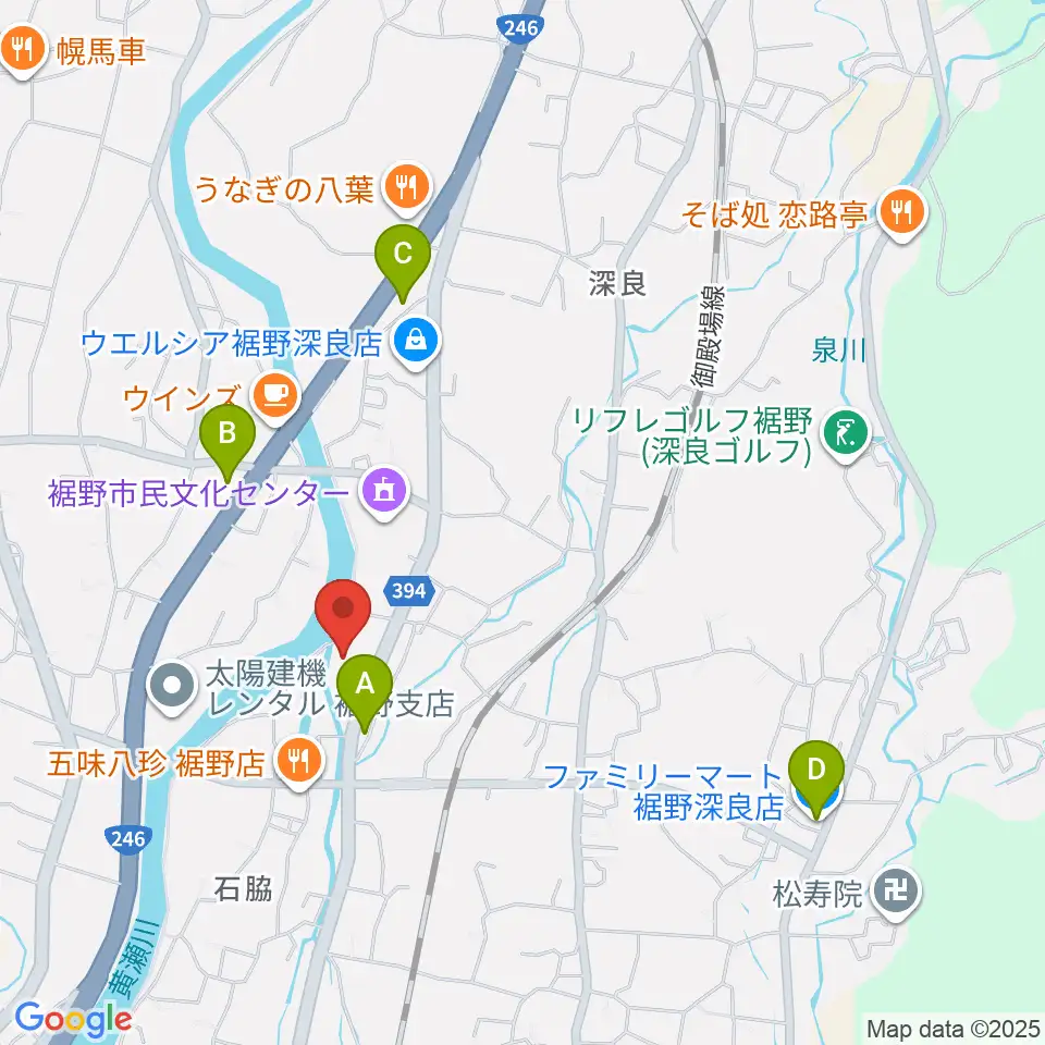 裾野市生涯学習センター ゆうあいプラザ周辺のコンビニエンスストア一覧地図