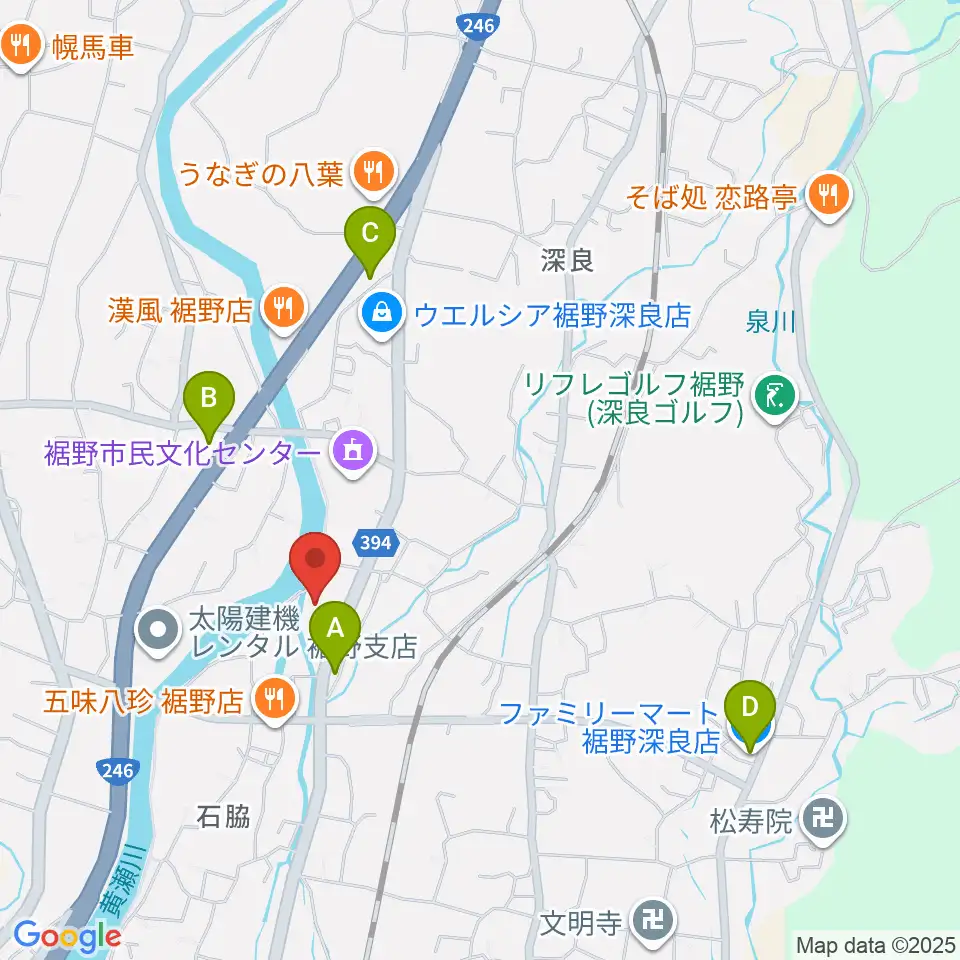 裾野市生涯学習センター ゆうあいプラザ周辺のコンビニエンスストア一覧地図
