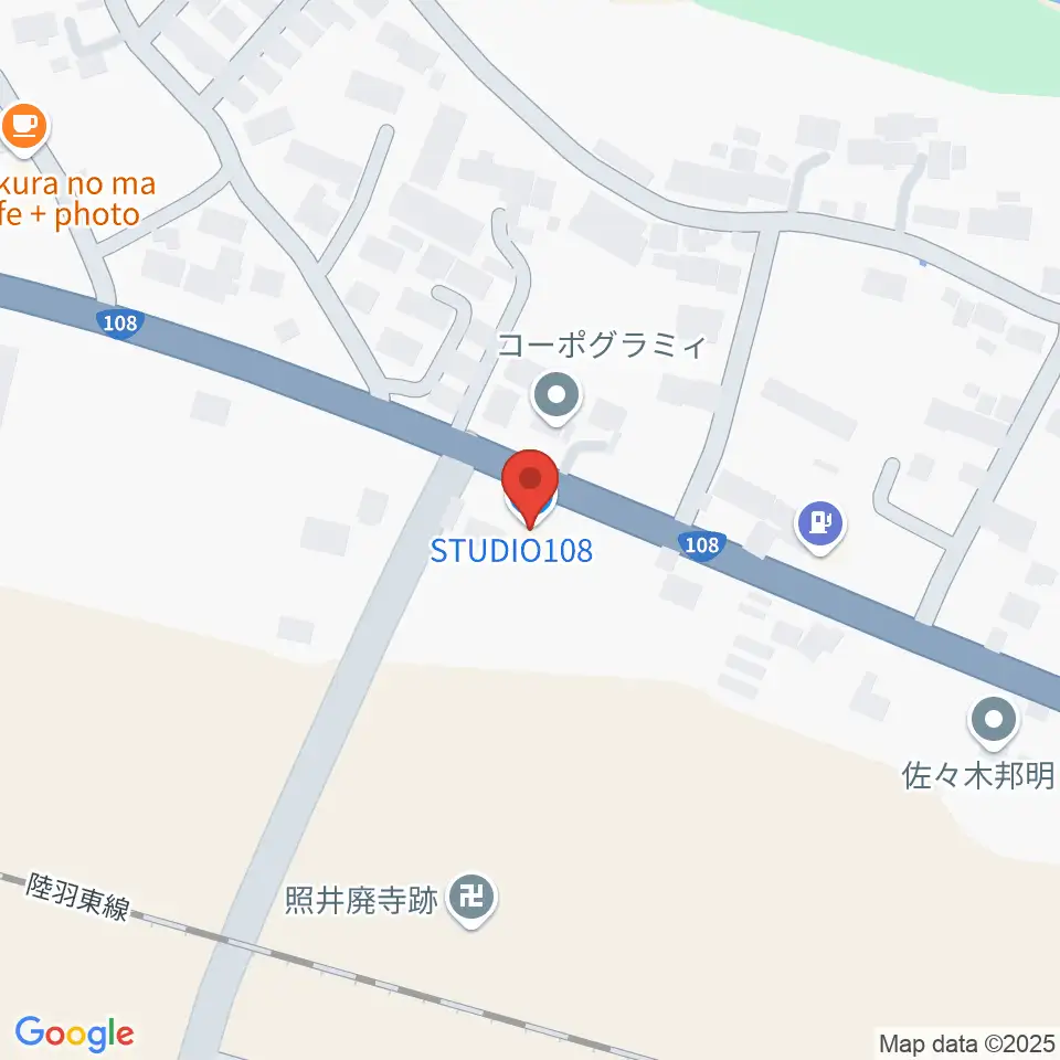 STUDIO108周辺のコンビニエンスストア一覧地図