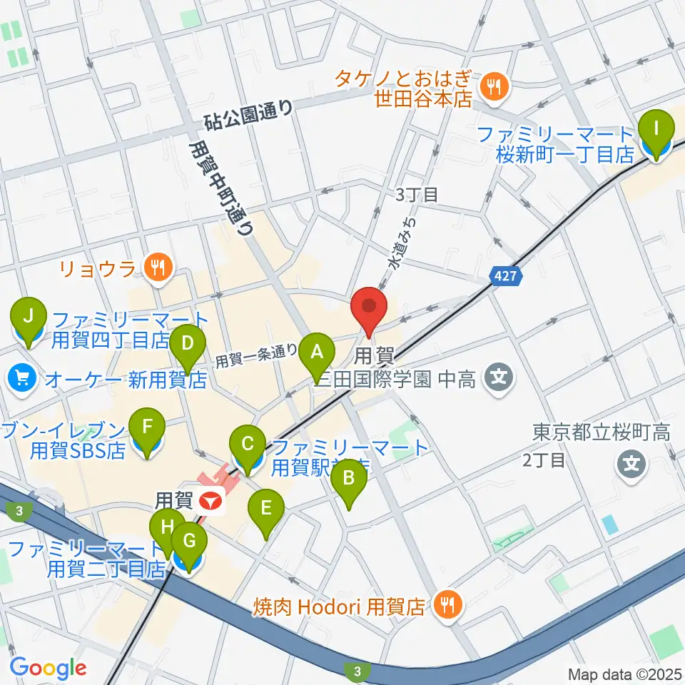 用賀エピタフ周辺のコンビニエンスストア一覧地図