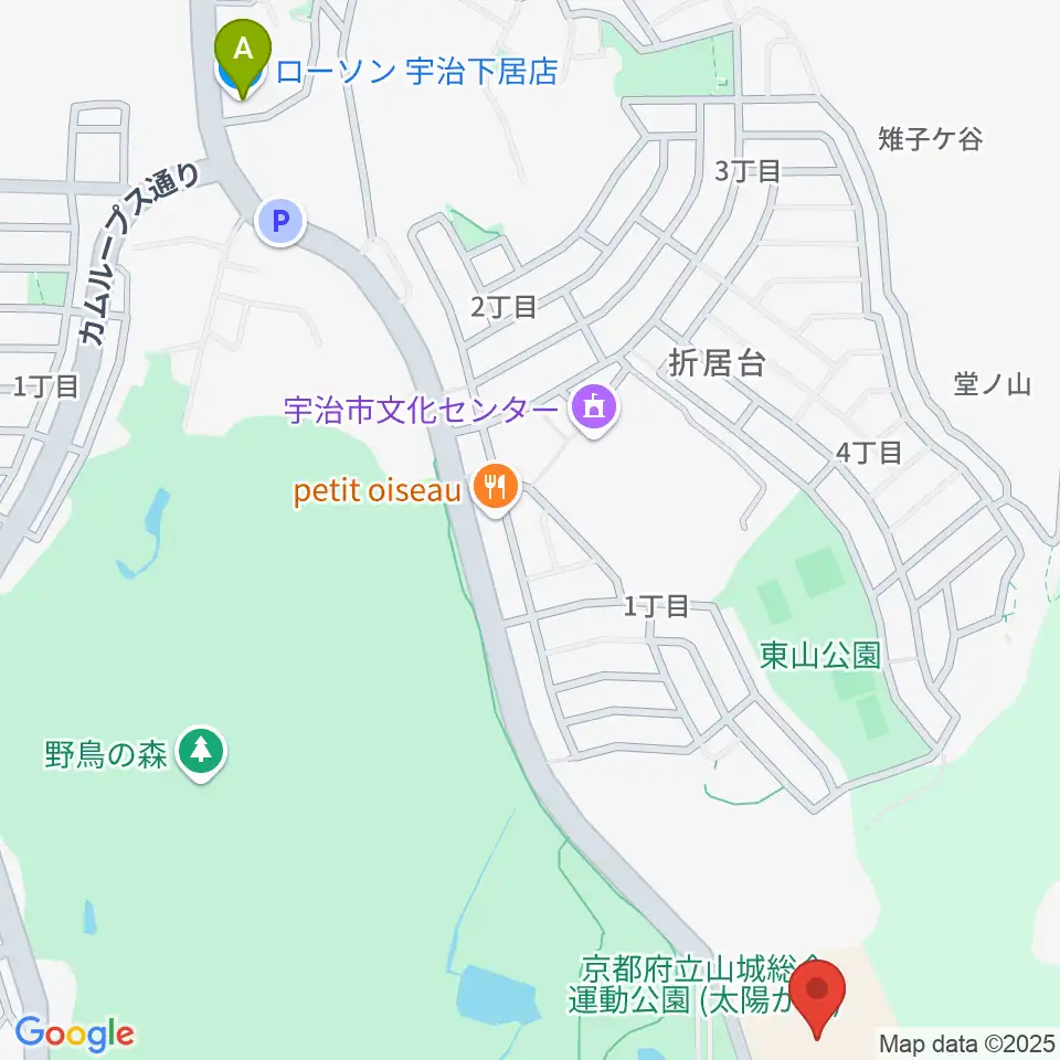 木下アカデミー京都アイスアリーナ周辺のコンビニエンスストア一覧地図