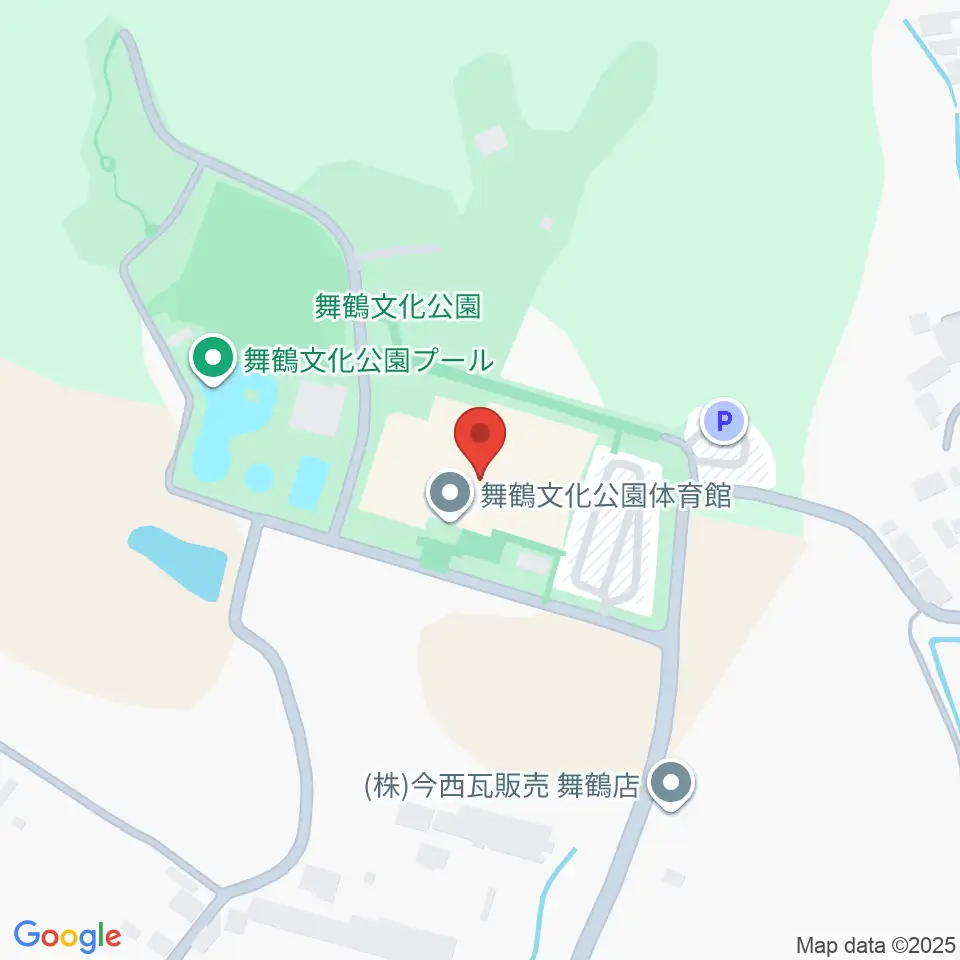 舞鶴文化公園体育館周辺のコンビニエンスストア一覧地図