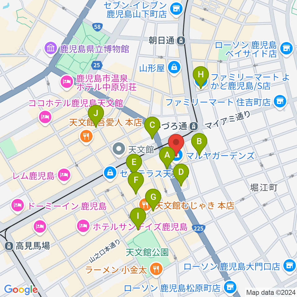 ガーデンズシネマ周辺のコンビニエンスストア一覧地図