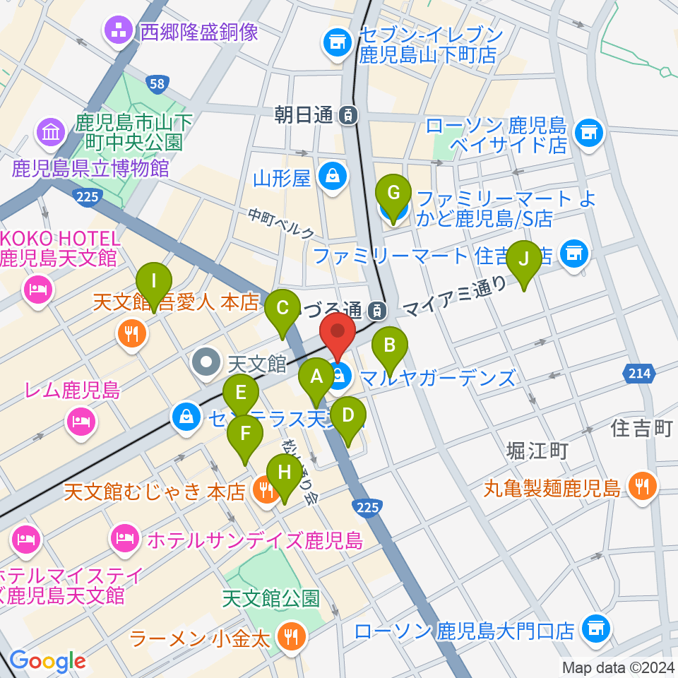 ガーデンズシネマ周辺のコンビニエンスストア一覧地図