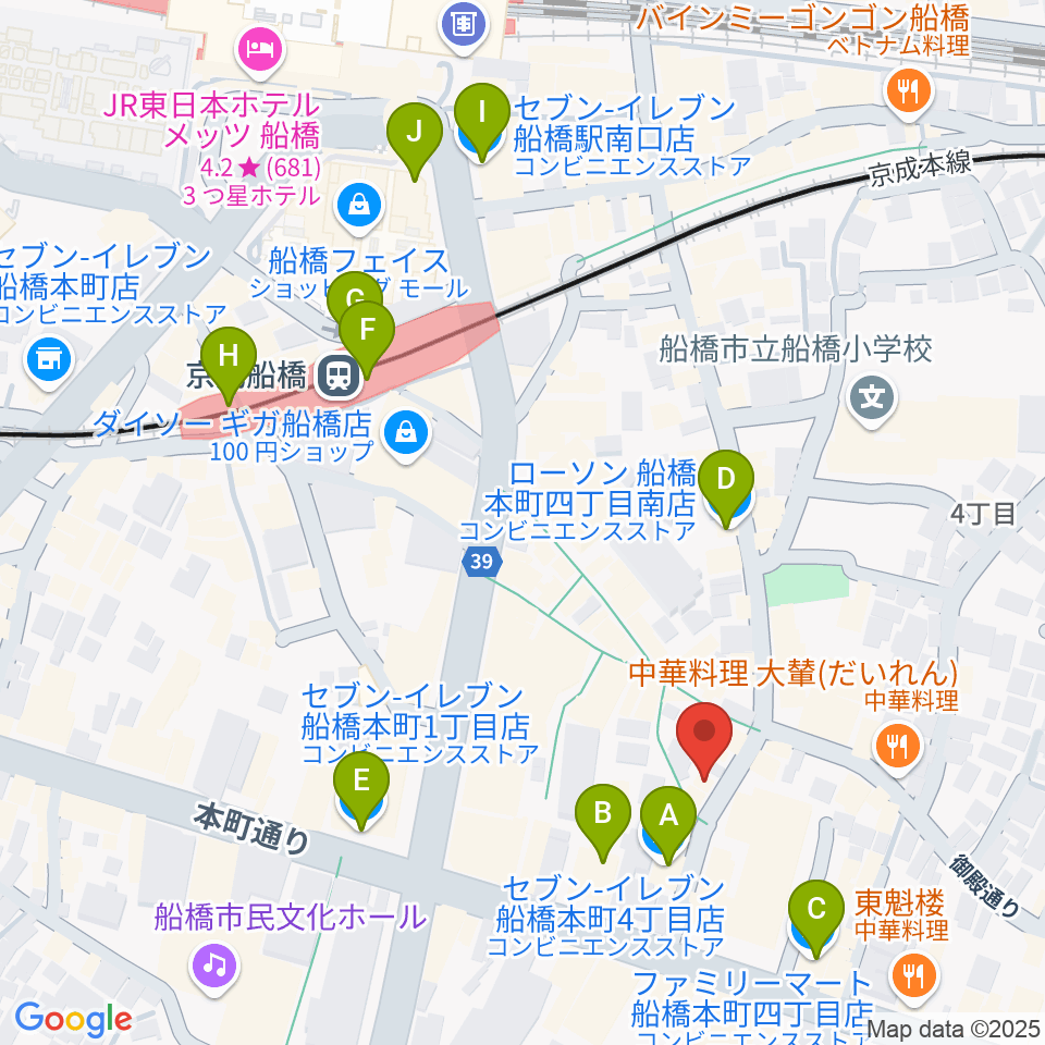 コクリコットフォルテ周辺のコンビニエンスストア一覧地図